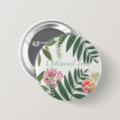 Badge Rond 5 Cm Flore tropicale (Devant & derrière)
