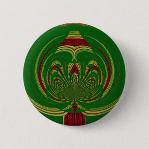 Badge Rond 5 Cm Flore verte