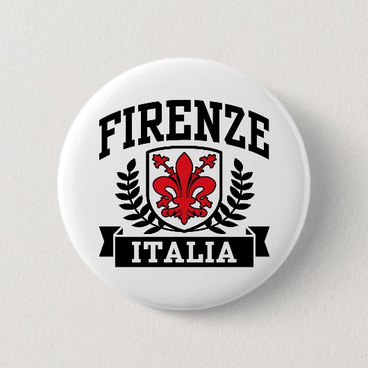 Badge Rond 5 Cm Florence Italia (Devant)