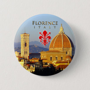 Badge Rond 5 Cm Florence, Italie - Santa Maria del Fiore