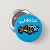 Badge Rond 5 Cm Florida Manatee (Devant & derrière)