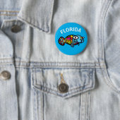 Badge Rond 5 Cm Florida Manatee (En situation)