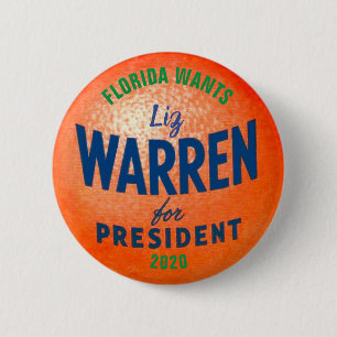 Badge Rond 5 Cm Florida wants Liz Warren 2020