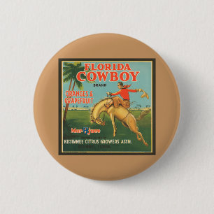 Badge Rond 5 Cm Floride Cowboy