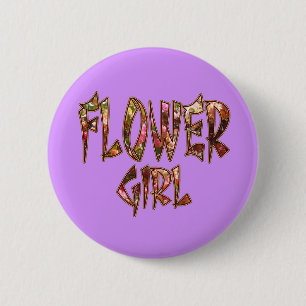 Badge Rond 5 Cm Flower Girl Bougainvillea Button