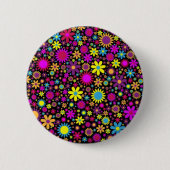 Badge Rond 5 Cm Flower Power (Devant)
