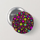 Badge Rond 5 Cm Flower Power (Devant & derrière)