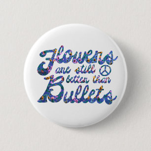 Badge Rond 5 Cm Flower power