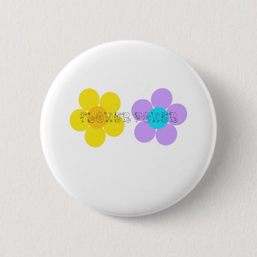 Badge Rond 5 Cm Flower power (Devant)