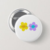Badge Rond 5 Cm Flower power (Devant & derrière)