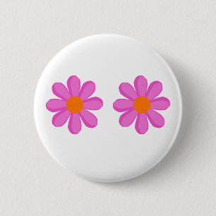 Badge Rond 5 Cm Flower Power mignon 