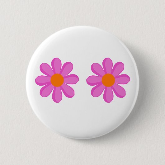 Badge Rond 5 Cm Flower Power mignon (Devant)