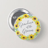 Badge Rond 5 Cm Flowerfields Grand-mère de la chambre (Devant & derrière)