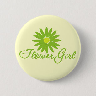 Badge Rond 5 Cm Flowergirl Daisy