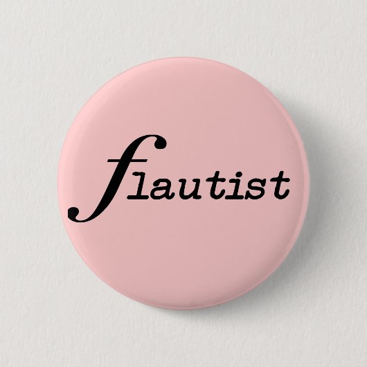 Badge Rond 5 Cm Flutiste (Devant)