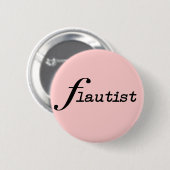 Badge Rond 5 Cm Flutiste (Devant & derrière)