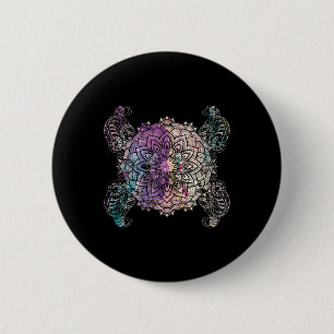 Badge Rond 5 Cm Flux de Yoga Spirituel Géométrie Sacrée Art Prana