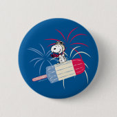 Badge Rond 5 Cm Flying Ace Snoopy on Ice Pop (Devant)