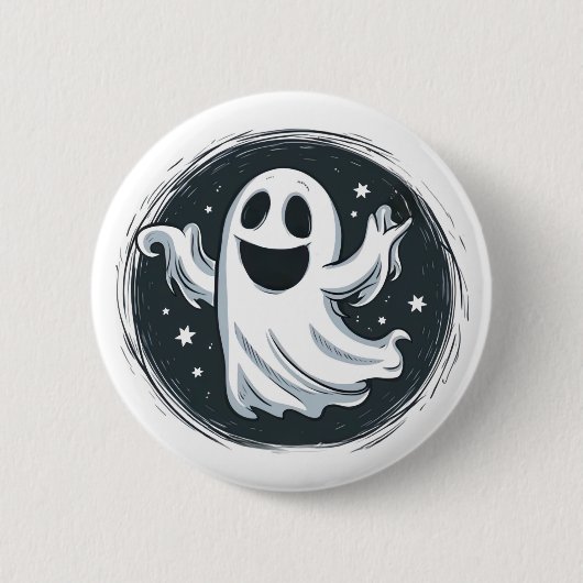 Badge Rond 5 Cm Flying Ghost (Devant)