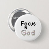 Badge Rond 5 Cm Focus sur Dieu (Devant & derrière)
