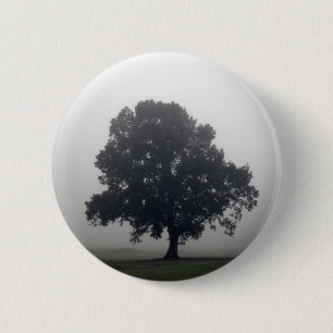 Badge Rond 5 Cm Foggy Tree