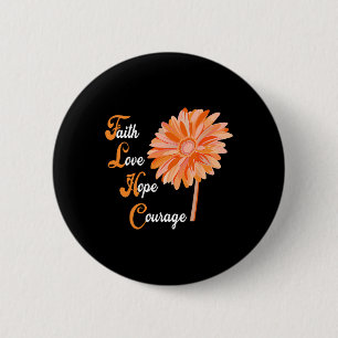 Badge Rond 5 Cm Foi Amour Espoir Courage Aml Sensibilisation à la