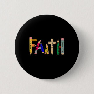 Badge Rond 5 Cm Foi crayon verset biblique chrétien de rentrée sco