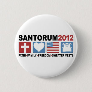 Badge Rond 5 Cm Foi, famille, liberté et gilets de chandail