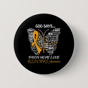 Badge Rond 5 Cm Foi papillon Espoir Amour RSD Cadeaux de sensibili