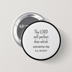 Badge Rond 5 Cm Foi simple noire et blanche en Dieu Bible Verse