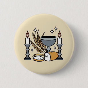 Badge Rond 5 Cm Foi spirituelle et grâce – Chrétien édifiant