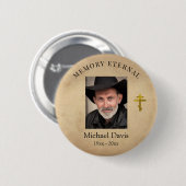Badge Rond 5 Cm Folithe d'automne Orthodoxe Christian Funeral (Devant & derrière)