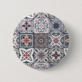 Badge Rond 5 Cm Fond d'écran Backsplashes / Talavera inspiré tuile (Devant)