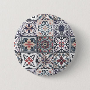 Badge Rond 5 Cm Fond d'écran Backsplashes / Talavera inspiré tuile