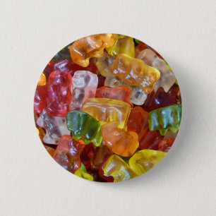 Badge Rond 5 Cm Fond d'ours gélifiés
