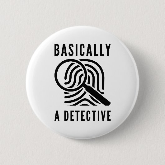 Badge Rond 5 Cm Fondamentalement Un Inspecteur (Devant)