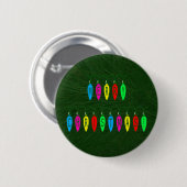 Badge Rond 5 Cm Font coloré Joyeux Feux Noël (Devant & derrière)