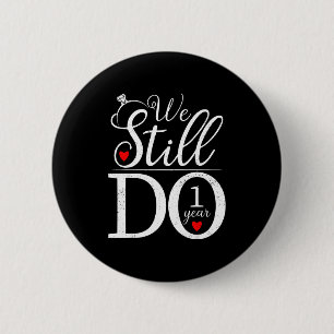 Badge Rond 5 Cm Font Encore 1 Couple 1er Mariage