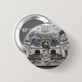 Badge Rond 5 Cm Fontaine avec statue de Neptune à Prague (Devant & derrière)