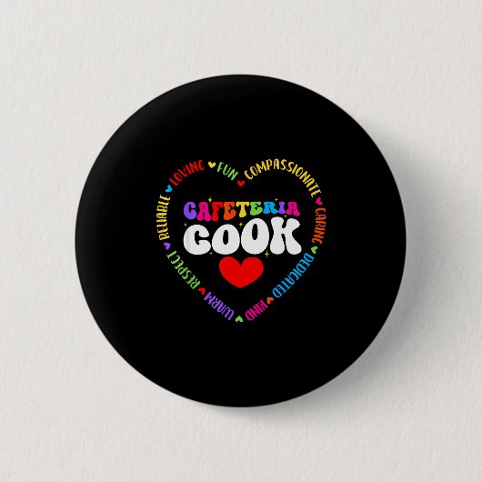 Badge Rond 5 Cm Food Services Crew Cafeteria Cook Helper School Sq (Devant)