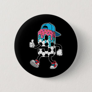 Badge Rond 5 Cm Football 9 ans Crème glacée goutte Jeunesse 9e ann