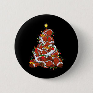 Badge Rond 5 Cm Football Arbre de Noël Noël Joueur pyjama Entraîne