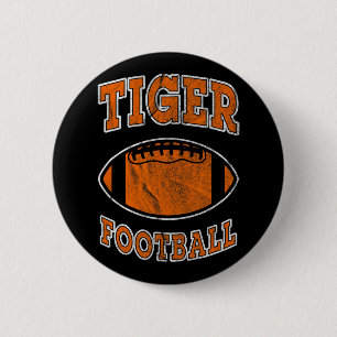 Badge Rond 5 Cm Football aux tigres vintage en détresse