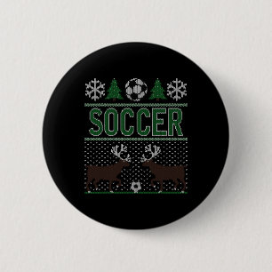 Badge Rond 5 Cm Football avec un pull de Noël moche