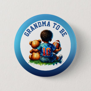 Badge Rond 5 Cm Football Baby Boy et Teddy Baby Grand-mère pour êt
