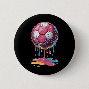 Badge Rond 5 Cm Football Byll Drip Crème Glacée Drip Hommes Femmes