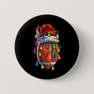 Badge Rond 5 Cm Football de Noël Feux de Noël Football