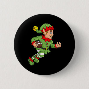 Badge Rond 5 Cm Football des elfes de Noël Courir en arrière Garço