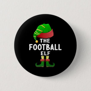Badge Rond 5 Cm Football Elf Noël Famille Correspondant Pyjamas El