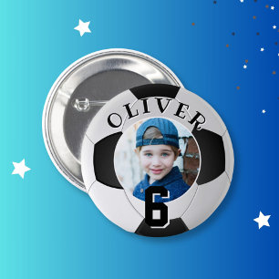 Badge Rond 5 Cm Football Football Anniversaire de enfant Age Photo